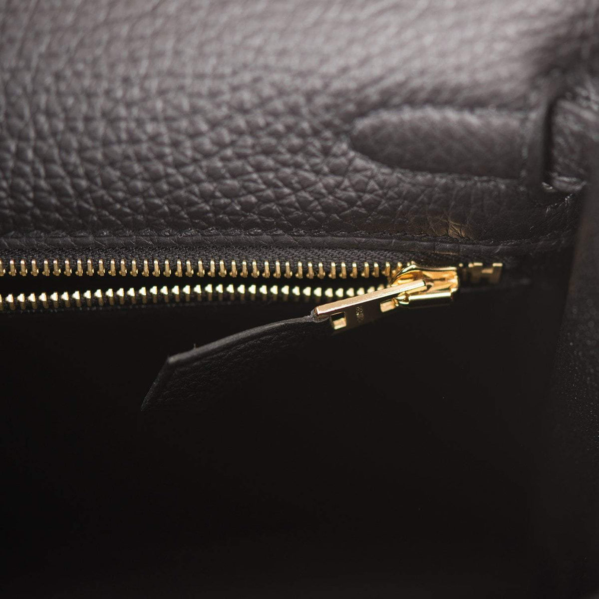 Hermes Kelly Retourne 25 Black Togo Gold Hardware