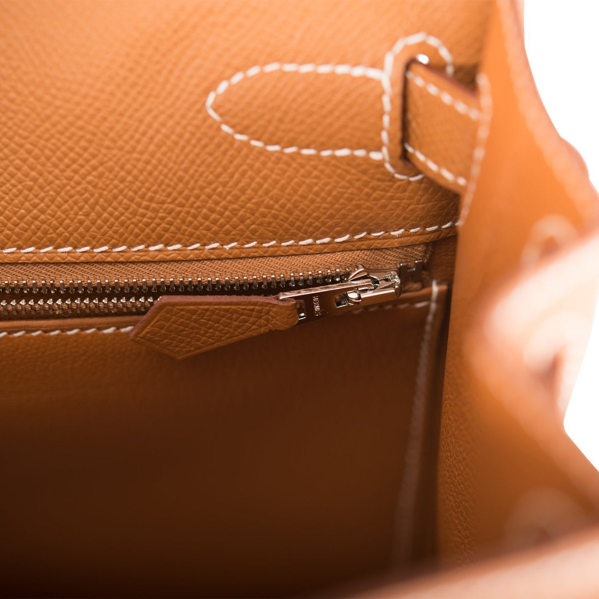 Hermes Gold Epsom Sellier Kelly 28cm Palladium Hardware