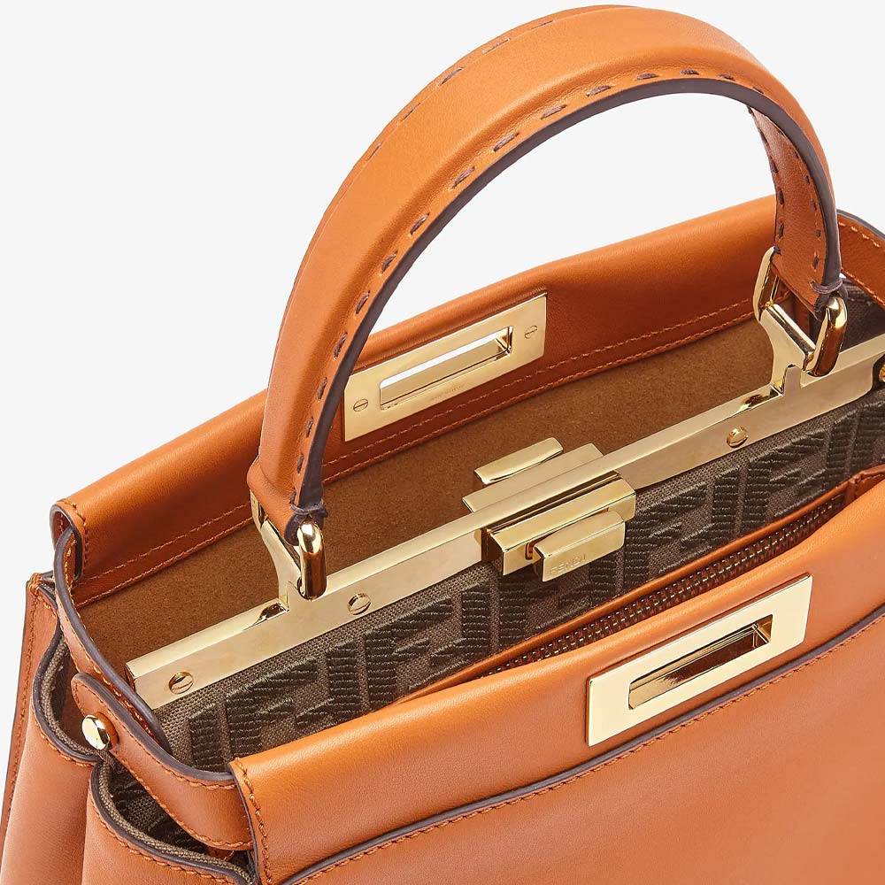 Peekaboo medium Brown Leather Bag
