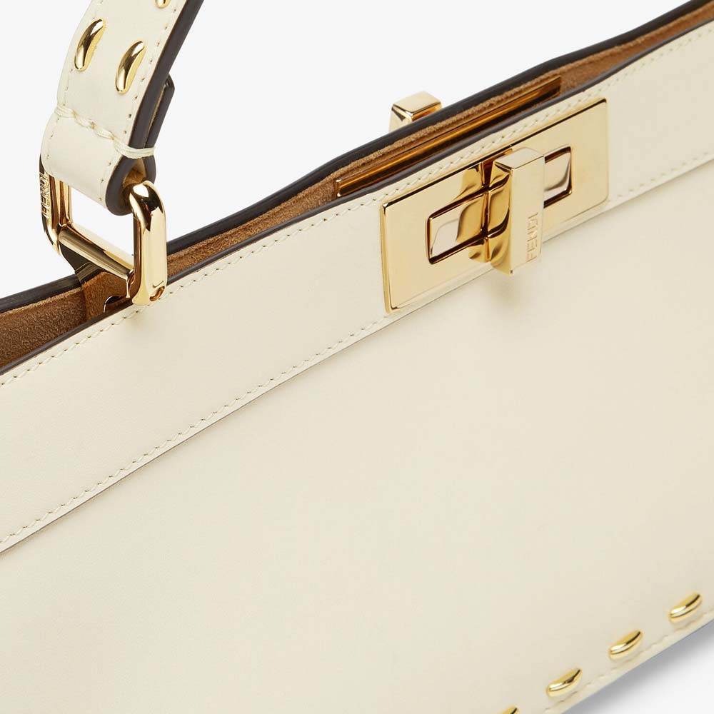 PEEKABOO ISEEU STRETCH White Leather Bag
