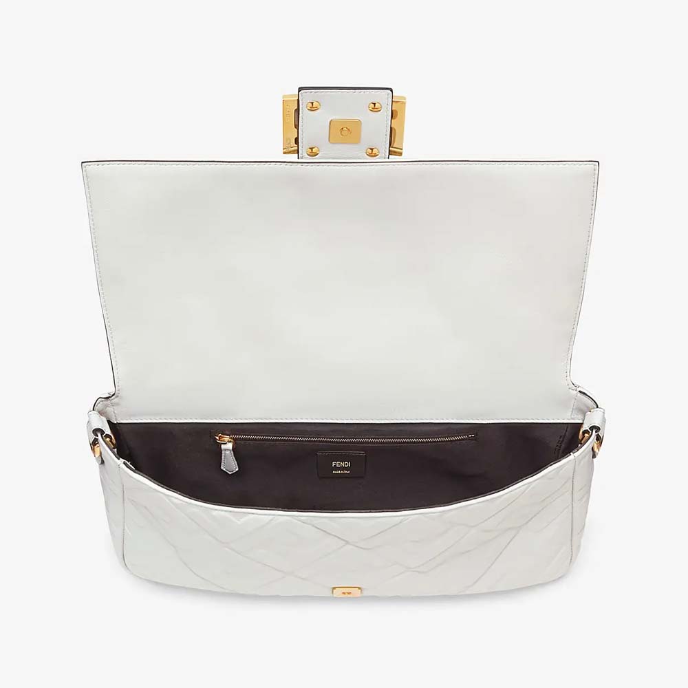 BAGUETTE LARGE White Leather Bag