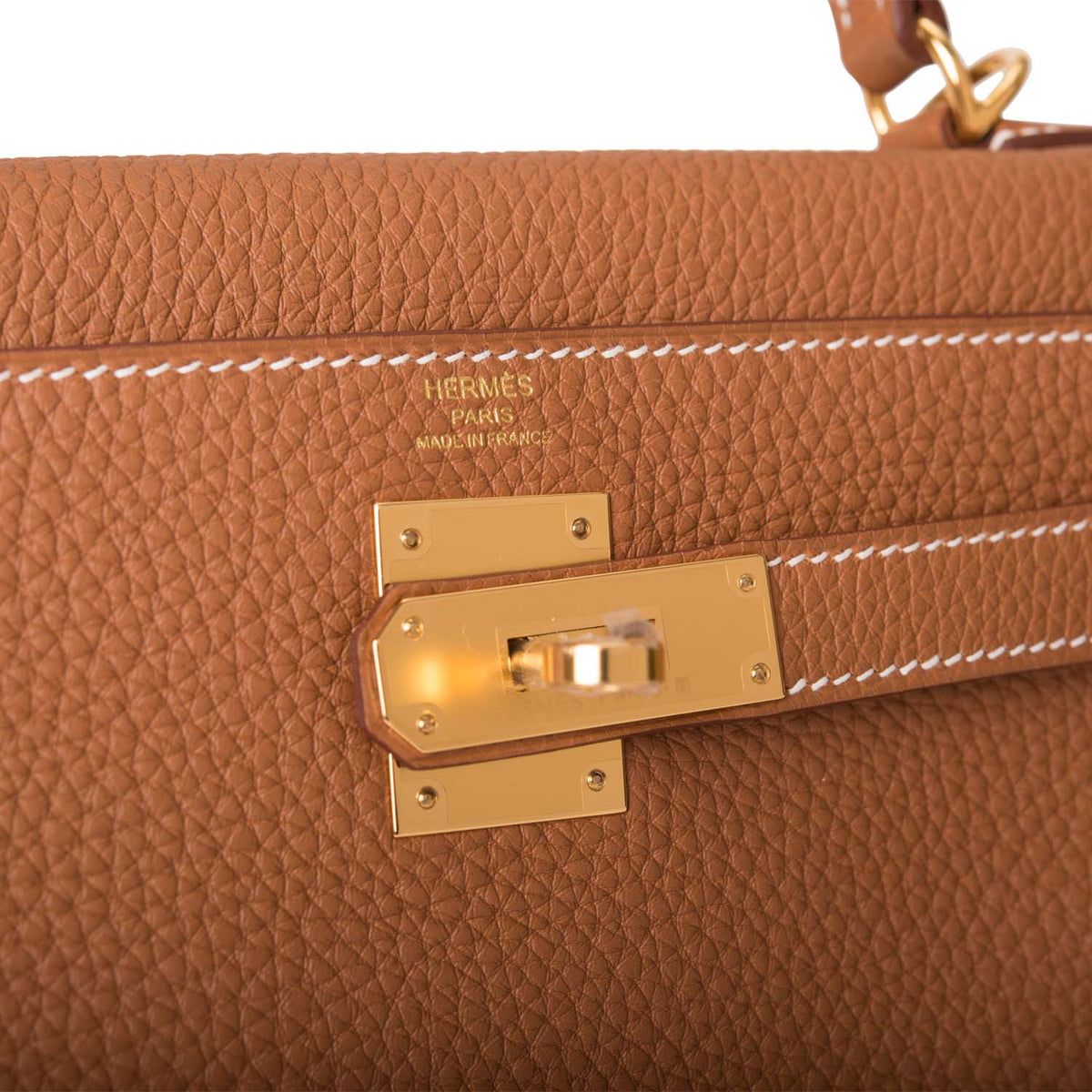 Hermes Gold Togo Retourne Kelly 28cm Gold Hardware