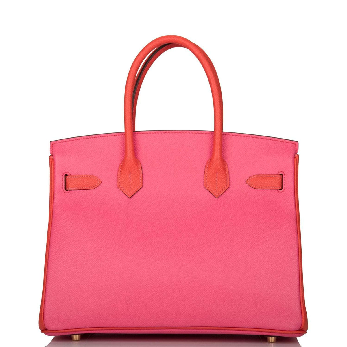 Hermes Birkin 30cm Bi-Color Rose Azalee and Feu Epsom Permabrass Hardware