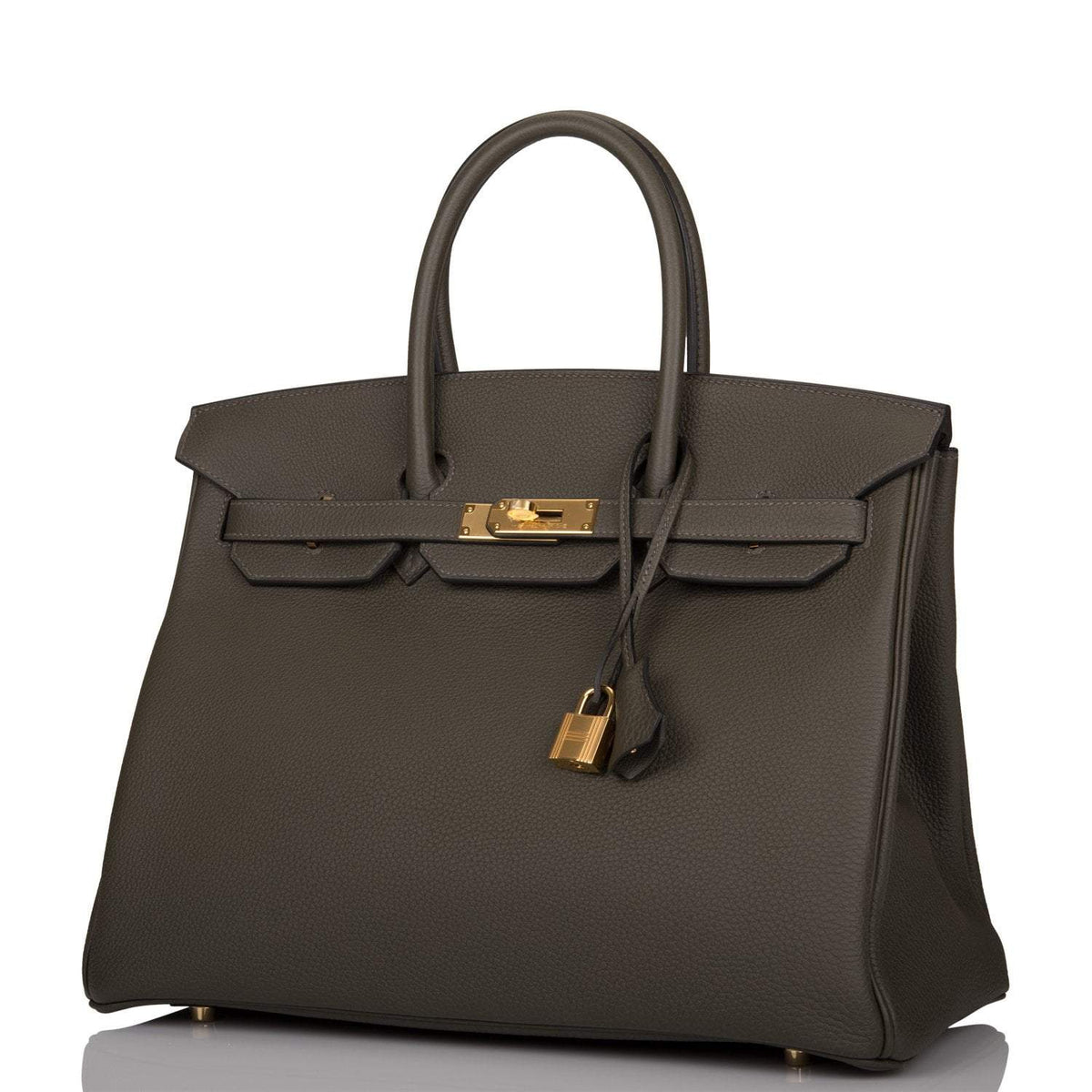 Hermes Vert de Gris Togo Birkin 35cm Gold Hardware