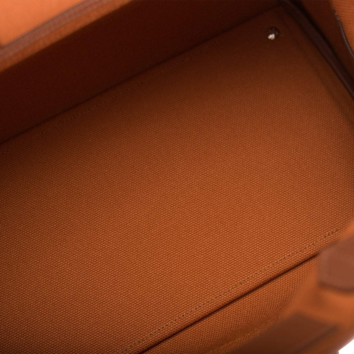 Hermes Marron Inde Swift and Gold Toile Canvas "Cargo" Birkin 35cm Palladium Hardware
