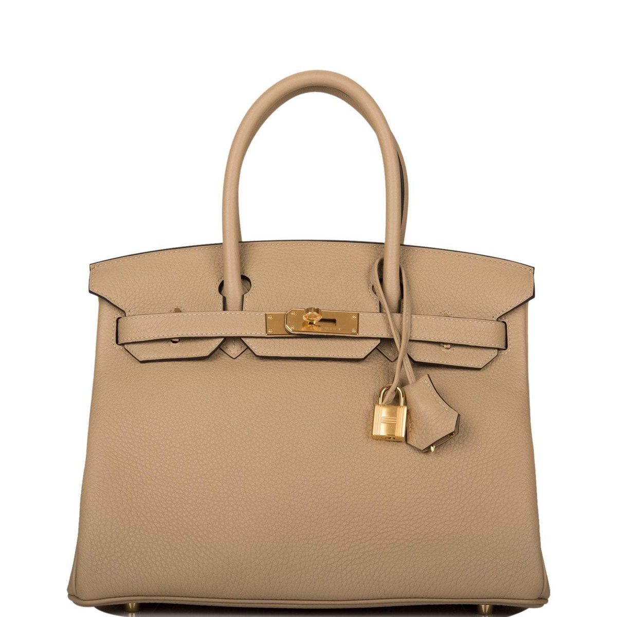 Hermes Trench Clemence Birkin 30cm Gold Hardware