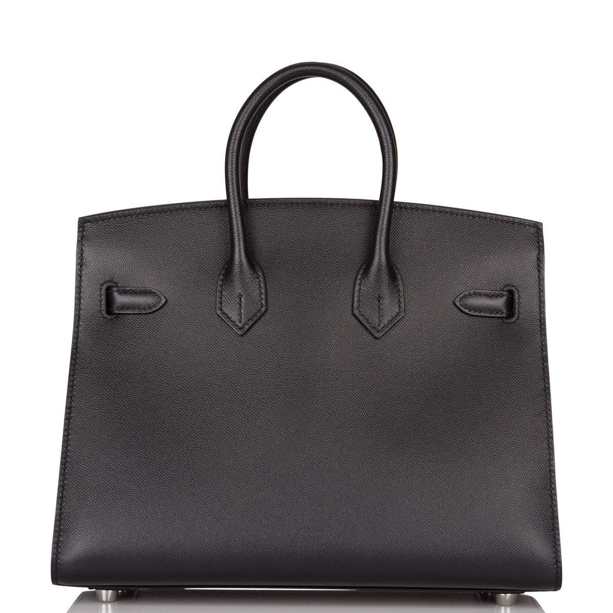 Hermes Birkin Sellier 25 Black Veau Madame Palladium Hardware