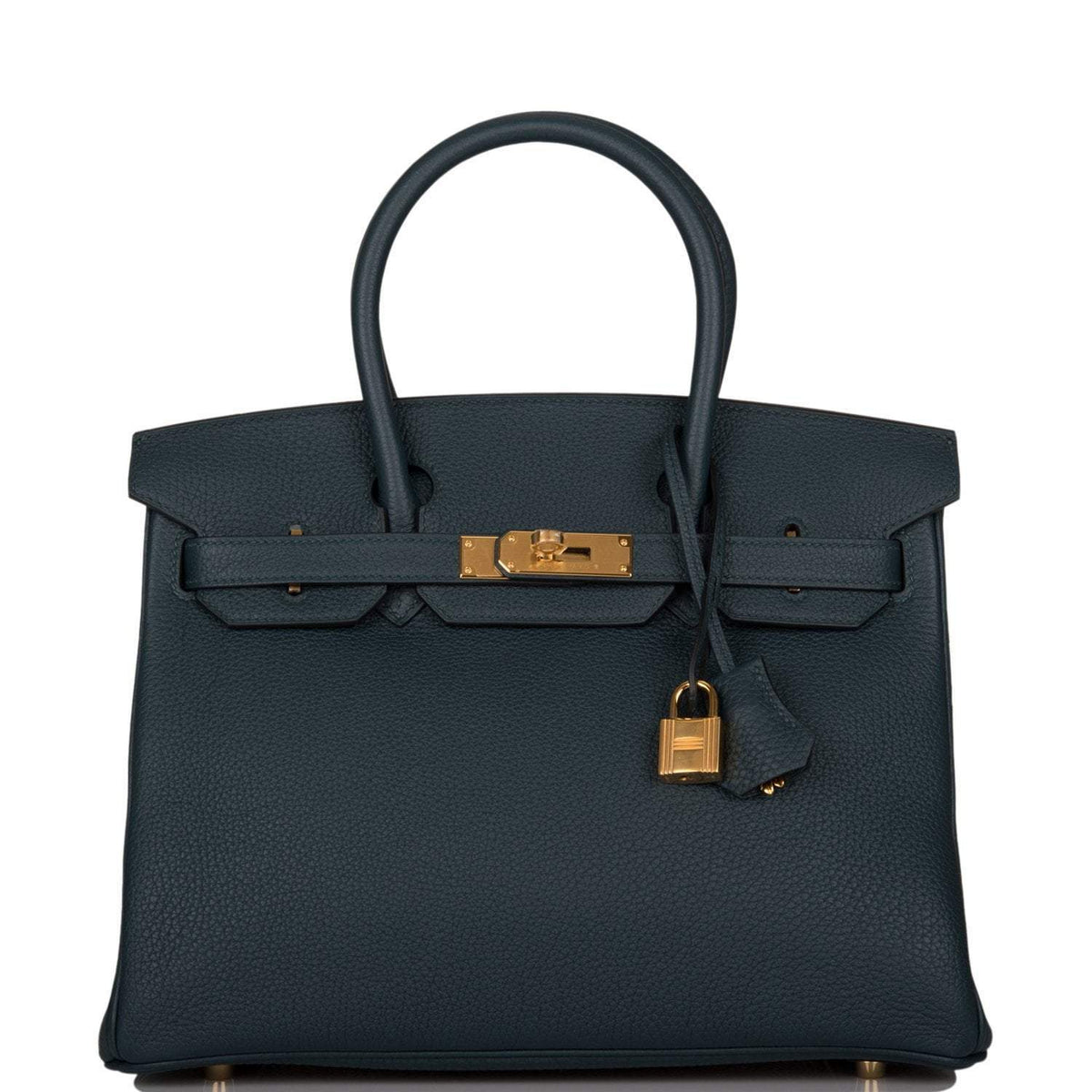 Hermes Birkin 30 Vert Cypress Clemence Gold Hardware