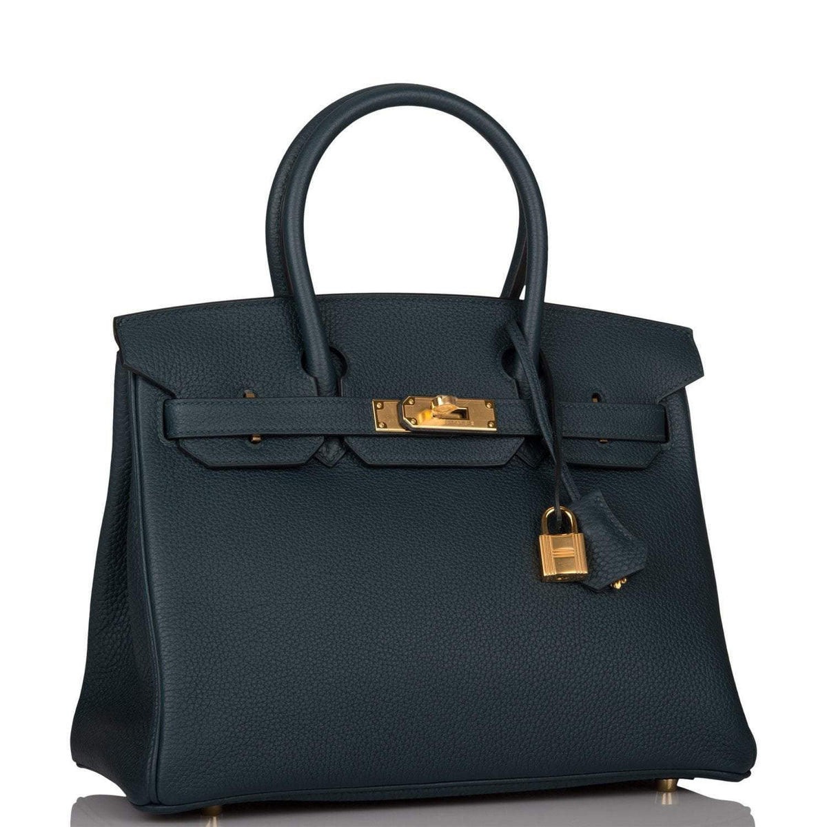 Hermes Birkin 30 Vert Cypress Clemence Gold Hardware