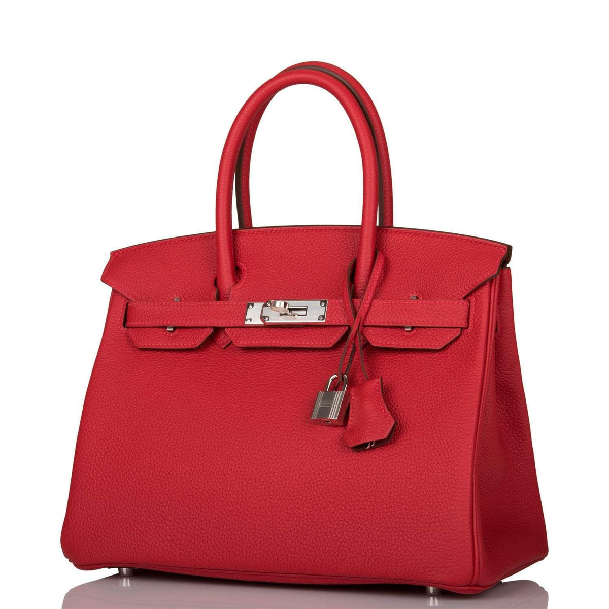 Hermes Rouge Casaque Verso Togo Birkin 30cm Palladium Hardware