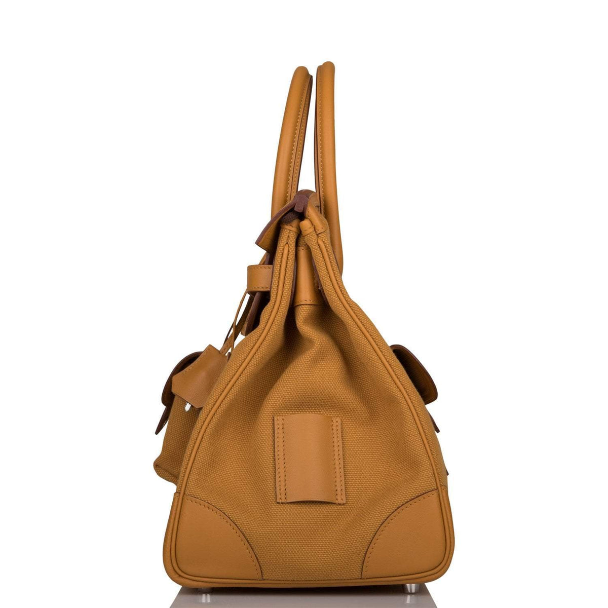 Hermes Birkin 35cm Desert/Sesame Swift and Toile Canvas "Cargo" Palladium Hardware