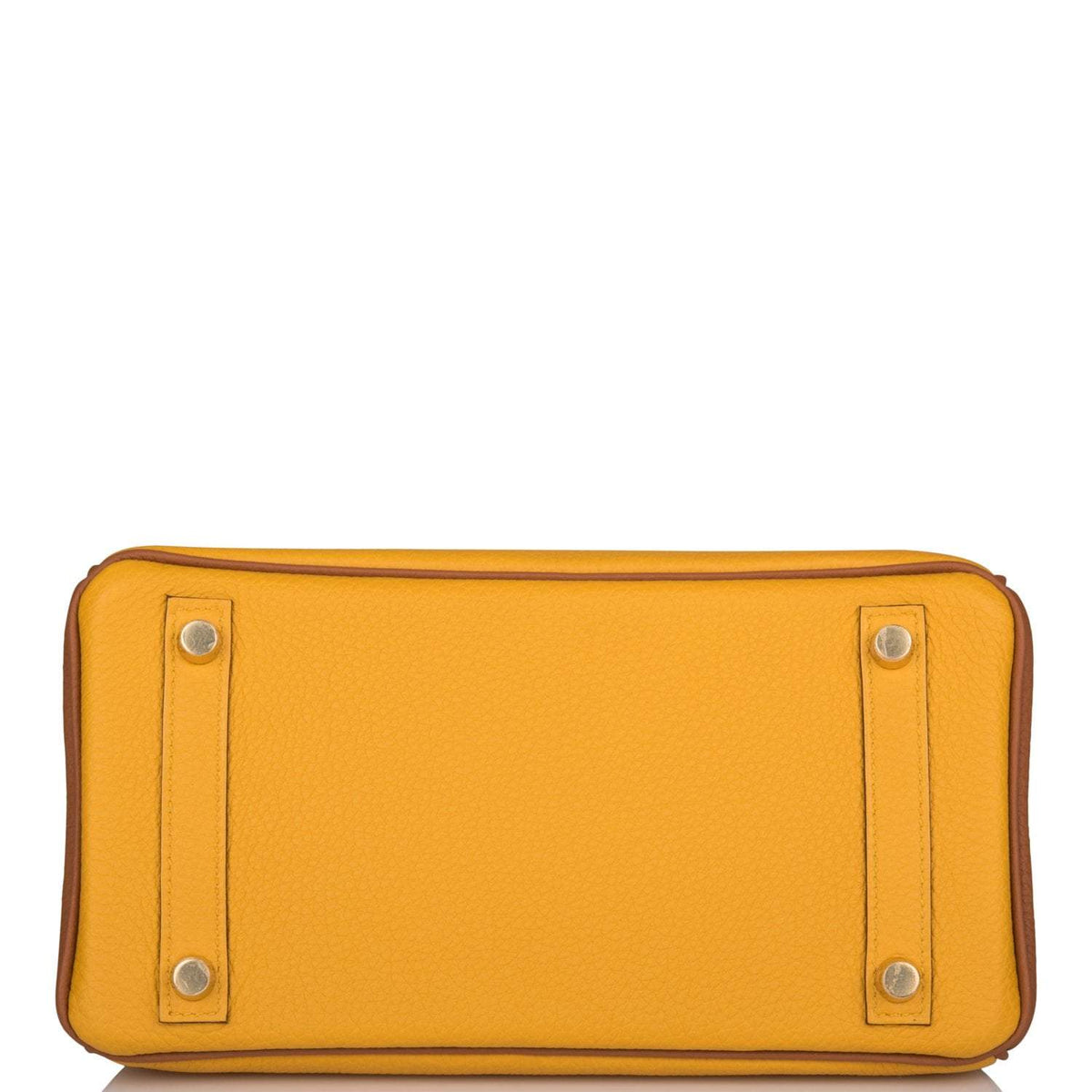 Hermes Birkin 25 Jaune Ambre and Gold Togo Permabrass Hardware