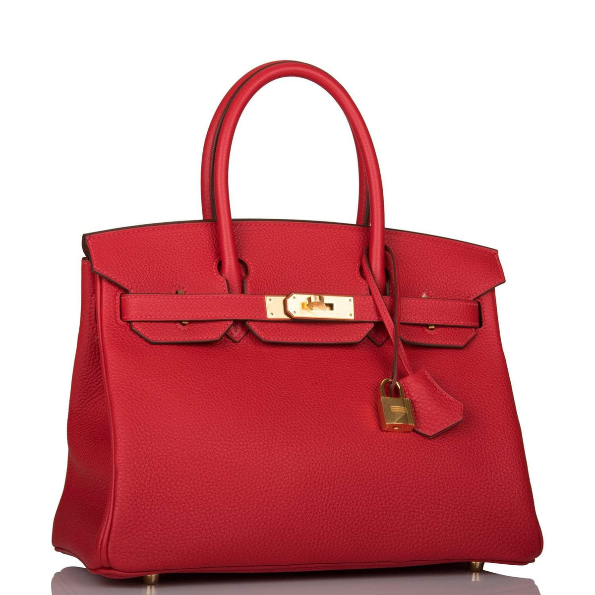 Hermes Birkin 30 Rouge Casaque Togo Gold Hardware