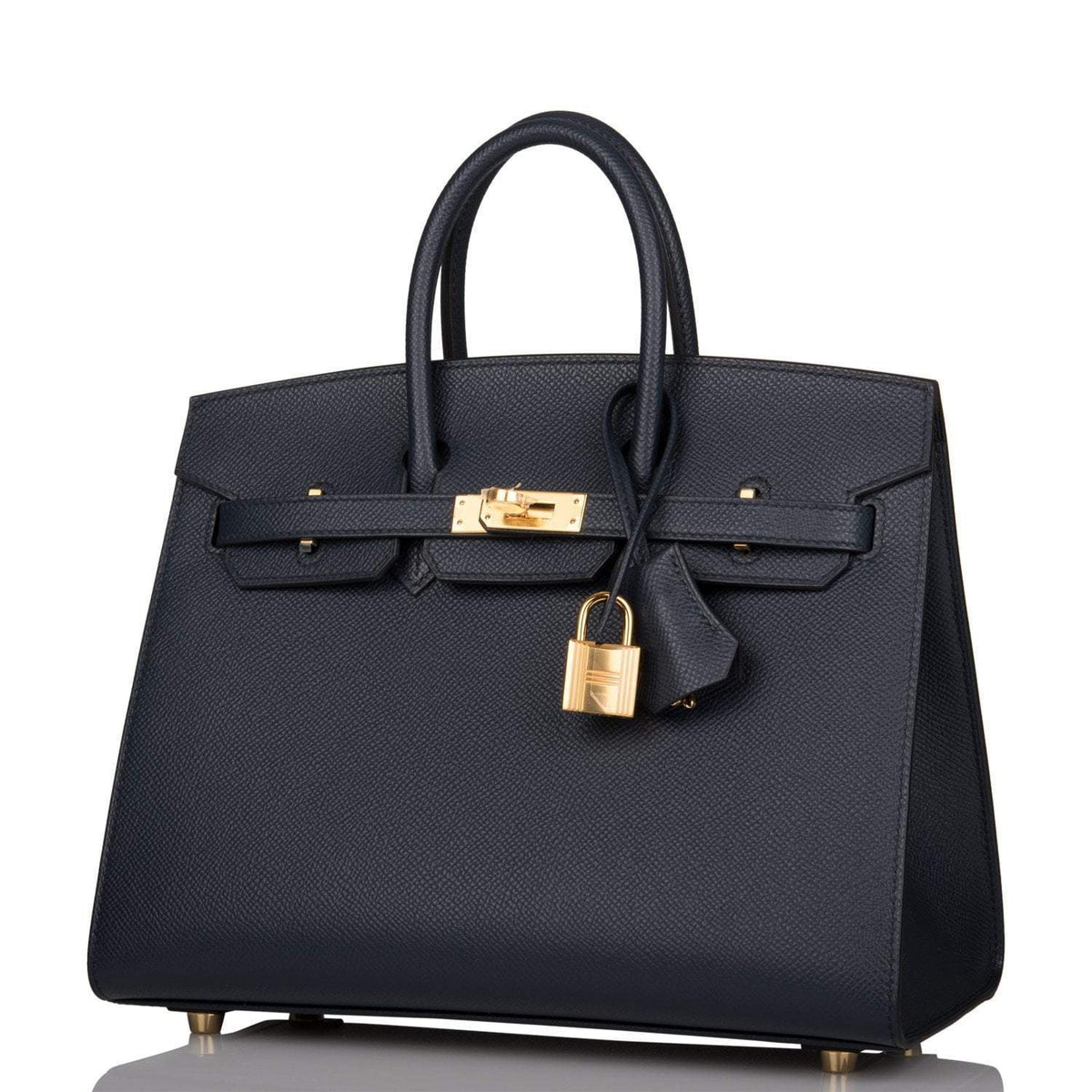 Hermes Birkin Sellier 25 Bleu Indigo Epsom Gold Hardware