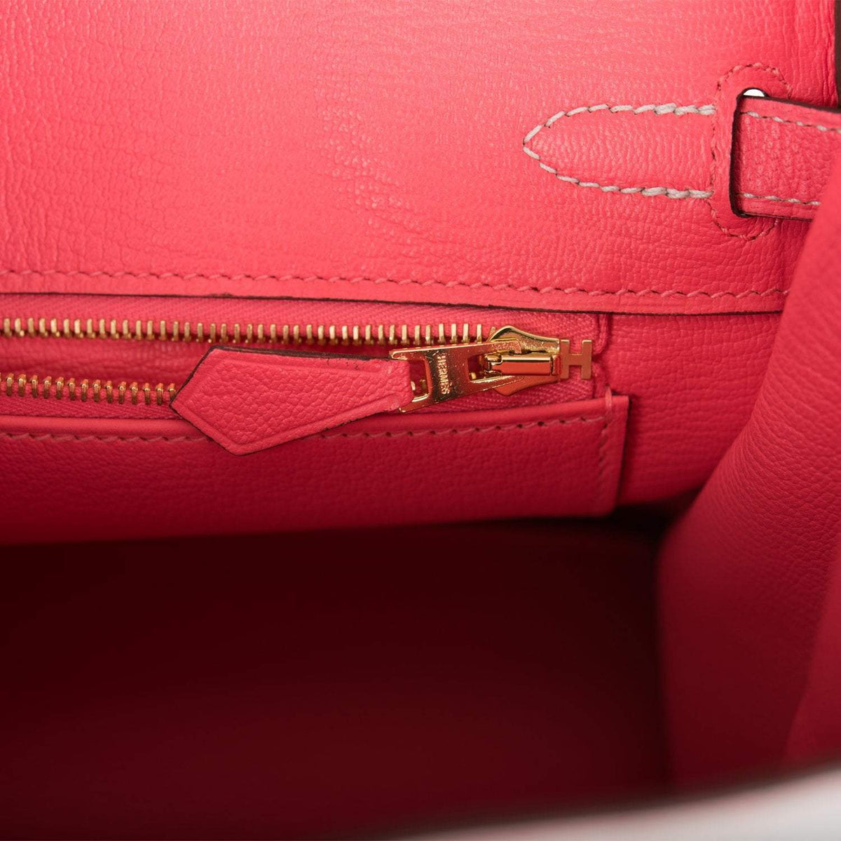 Hermes Birkin 25 Gris Perle and Rose Azalee Chèvre Brushed Gold Hardware
