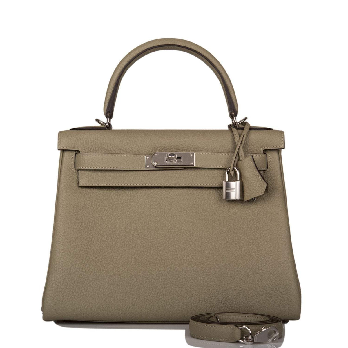 Hermes Kelly Retourne 28 Sauge Clemence Palladium Hardware