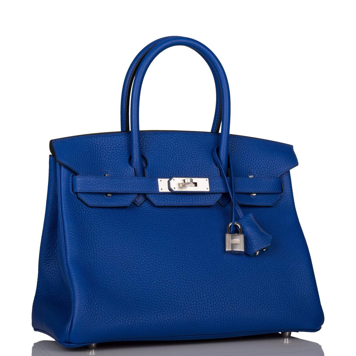 Hermes Birkin 30 Bleu Electric Verso Clemence Palladium Hardware