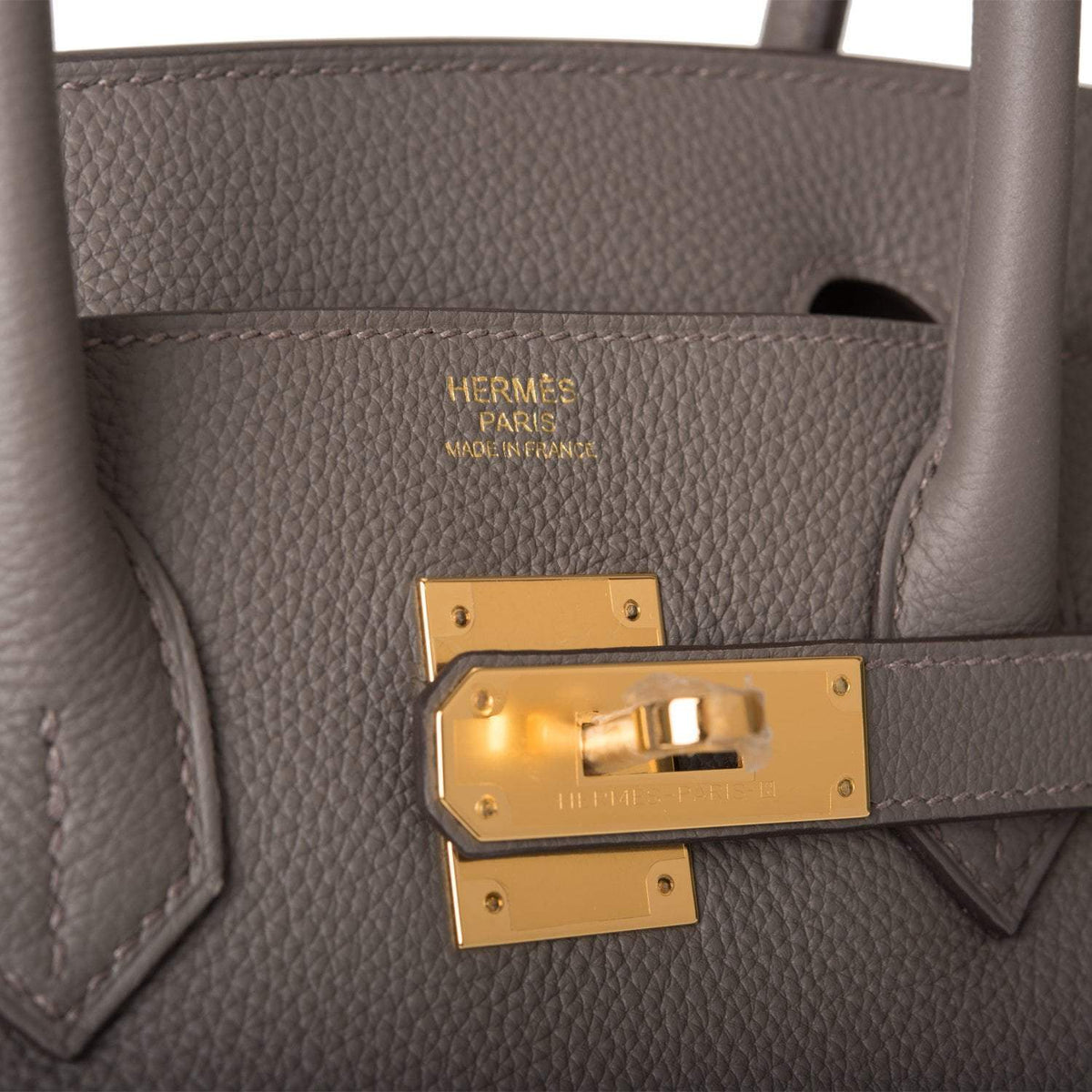 Hermes Birkin 30 Etain Togo Gold Hardware