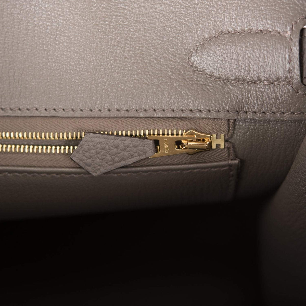 Hermes Birkin 30 Etain Togo Gold Hardware
