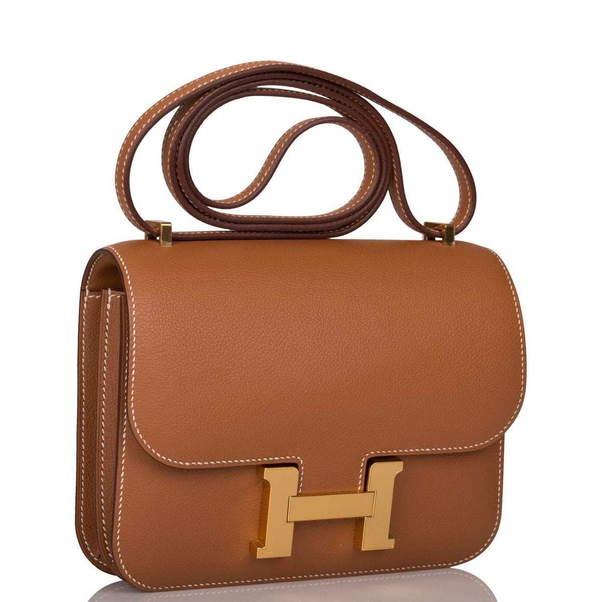 Hermes Gold Evercolor Mini Constance 18cm Gold Hardware