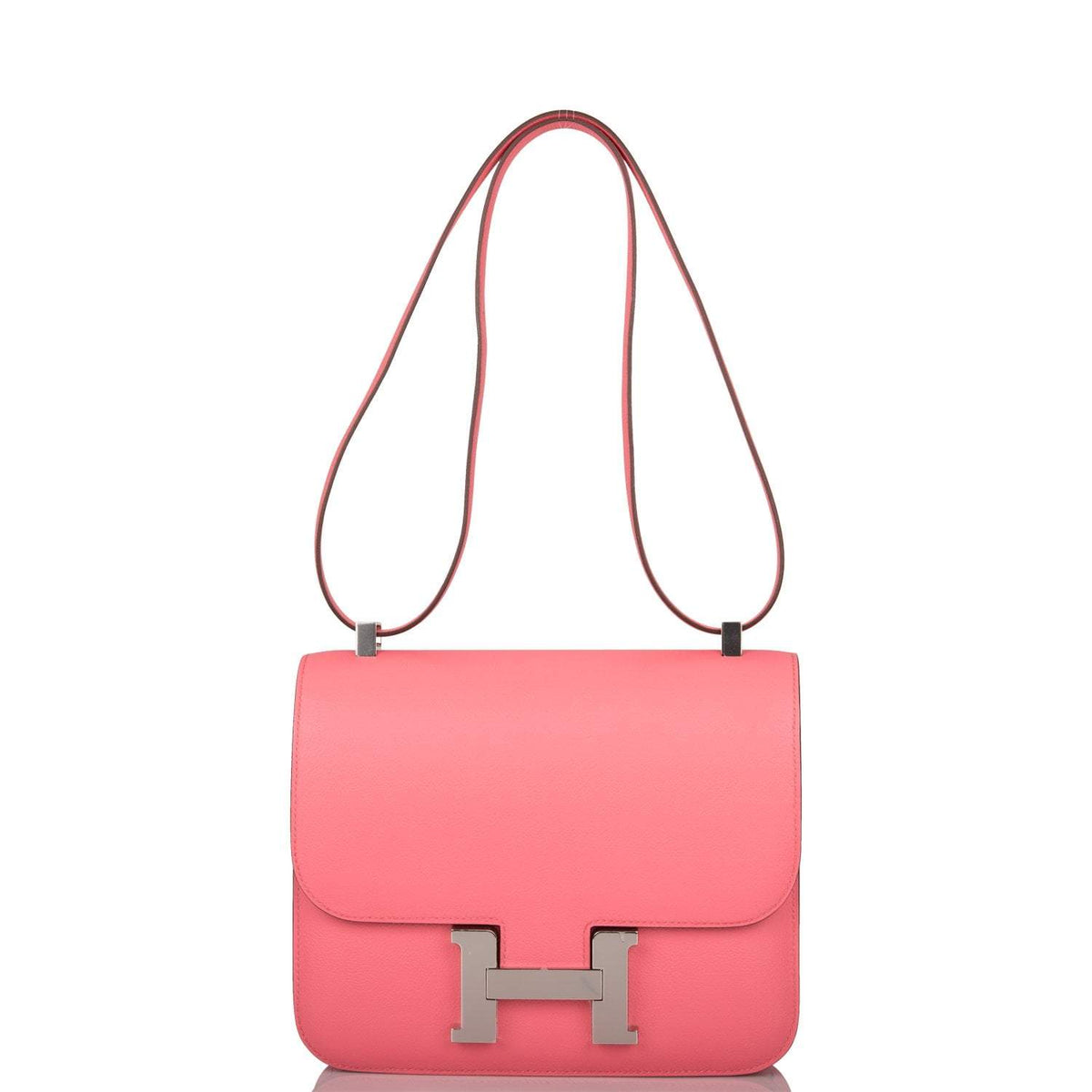 Hermes Rose D'Ete Verso Evercolor Constance 24cm Palladium Hardware