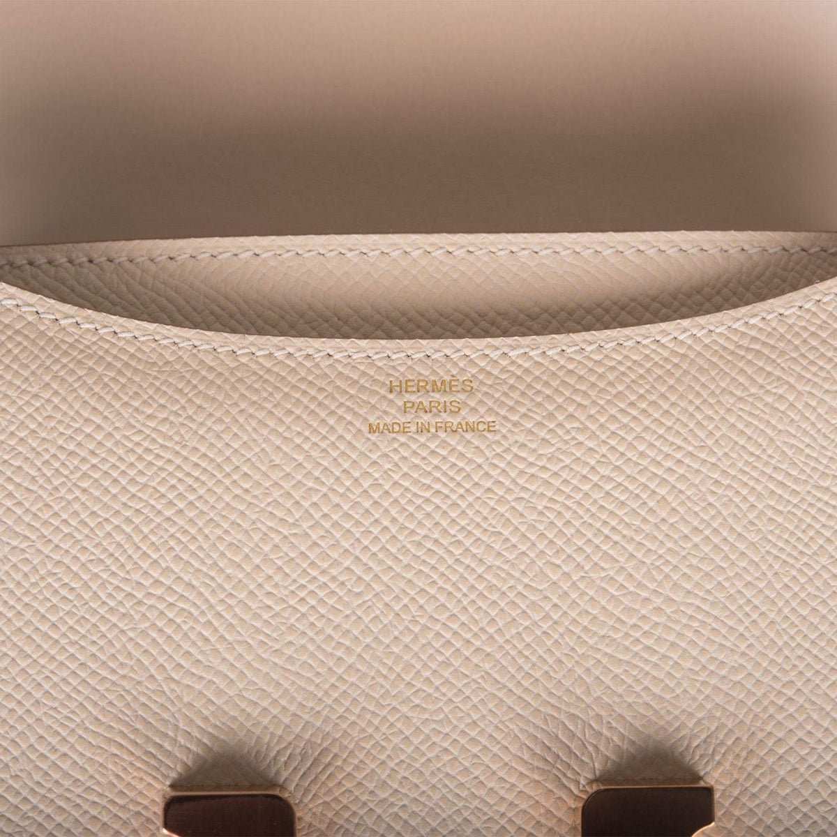 Hermes Craie Epsom Mini Constance 18cm Rose Gold Hardware
