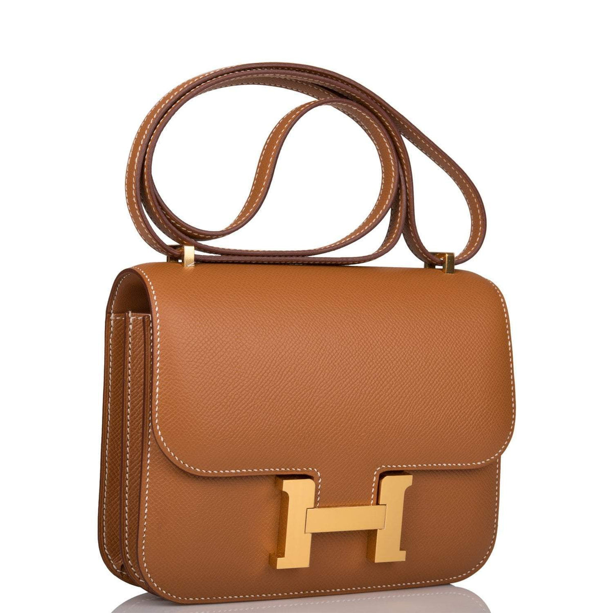 Hermes Mini Constance 18 Gold Epsom Gold Hardware