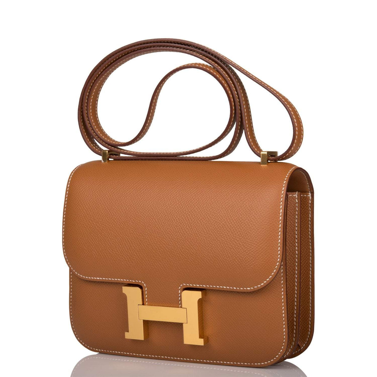 Hermes Mini Constance 18 Gold Epsom Gold Hardware
