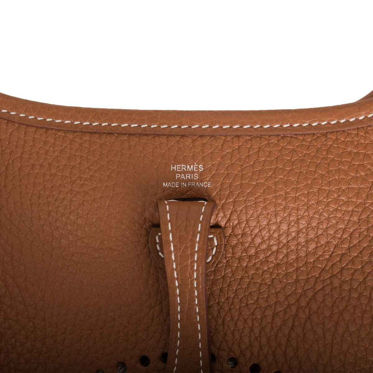 Hermes Gold Clemence Evelyne TPM Bag Palladium Hardware