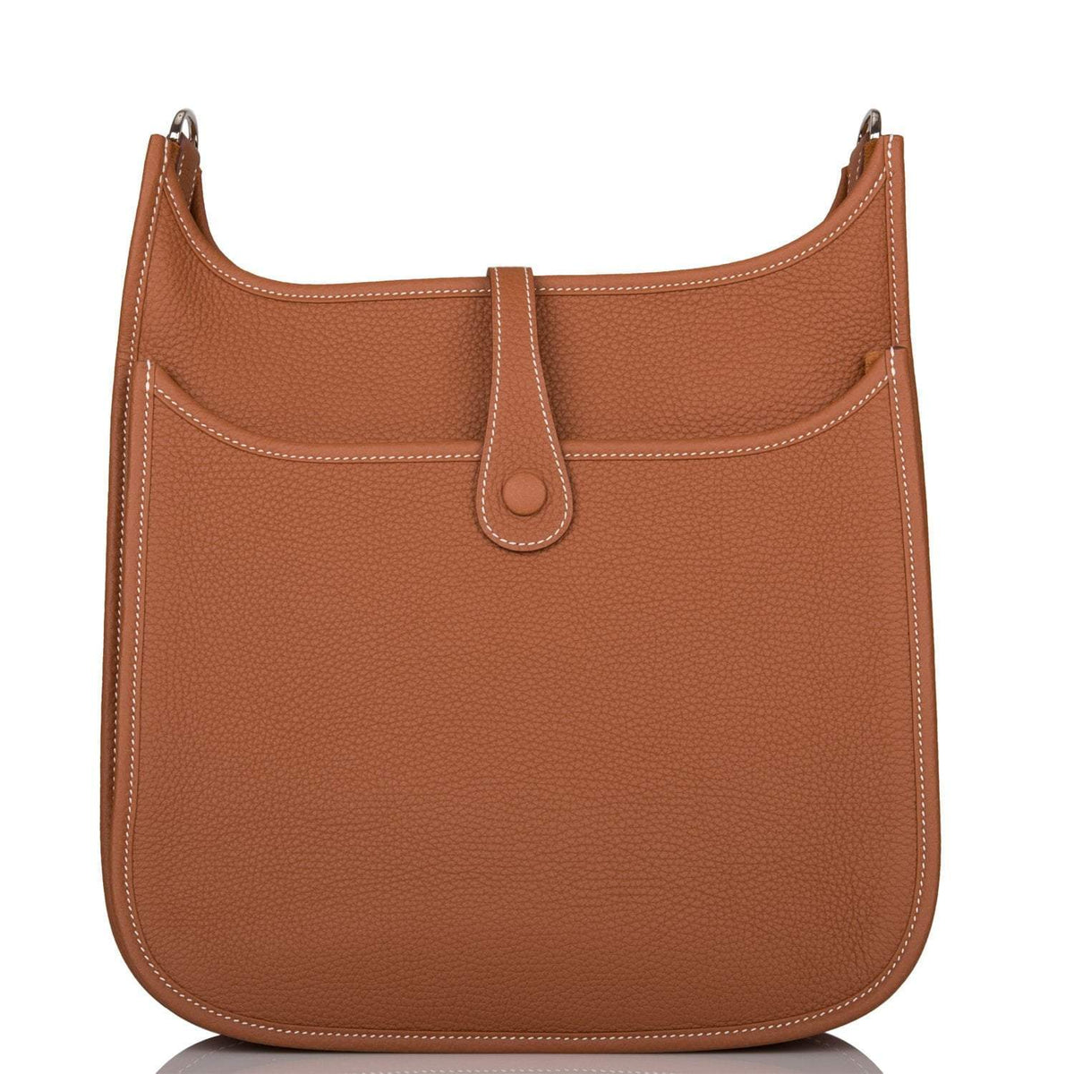 Hermes Gold Clemence Evelyne III PM Bag Palladium Hardware