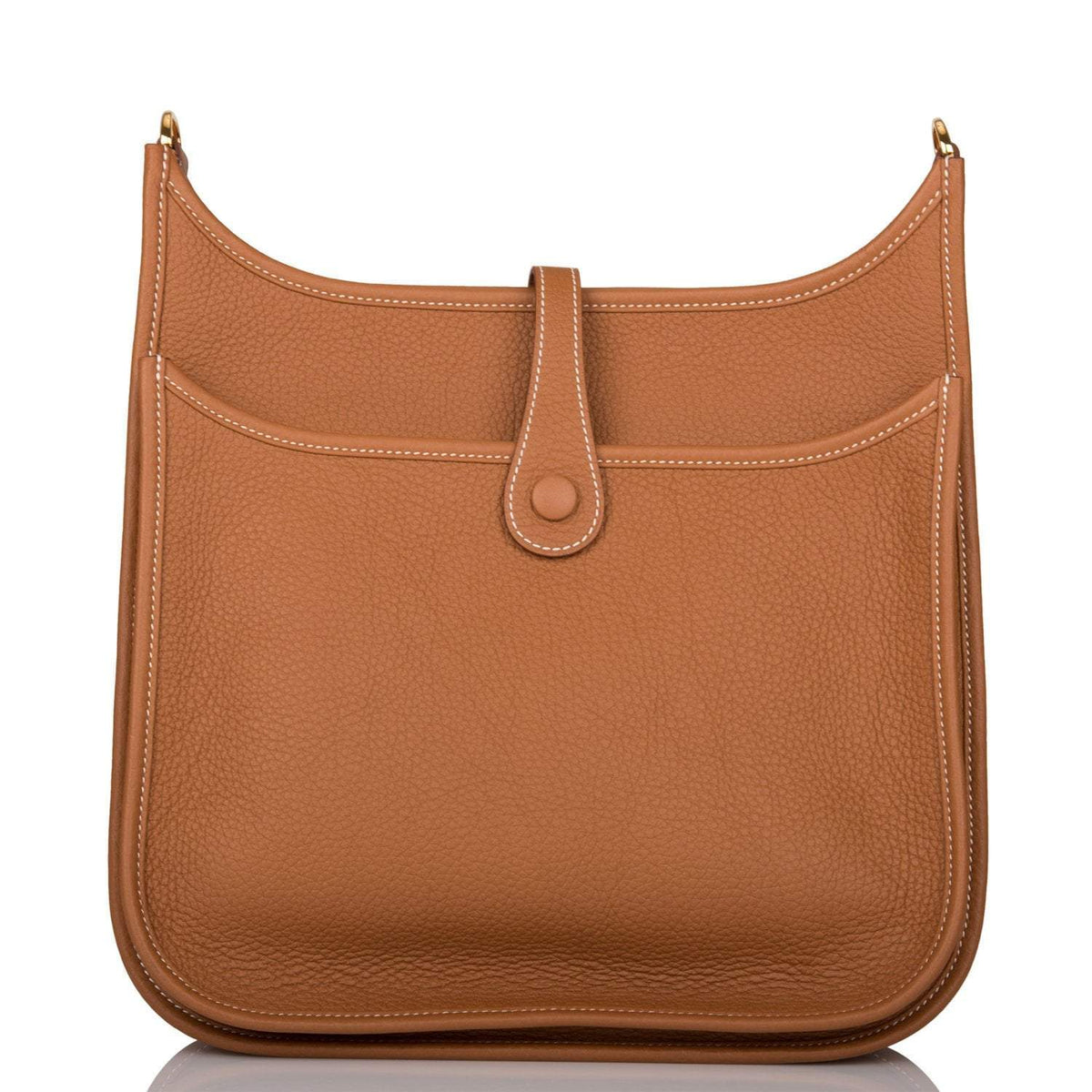 Hermes Gold Clemence Evelyne III PM Bag Gold Hardware