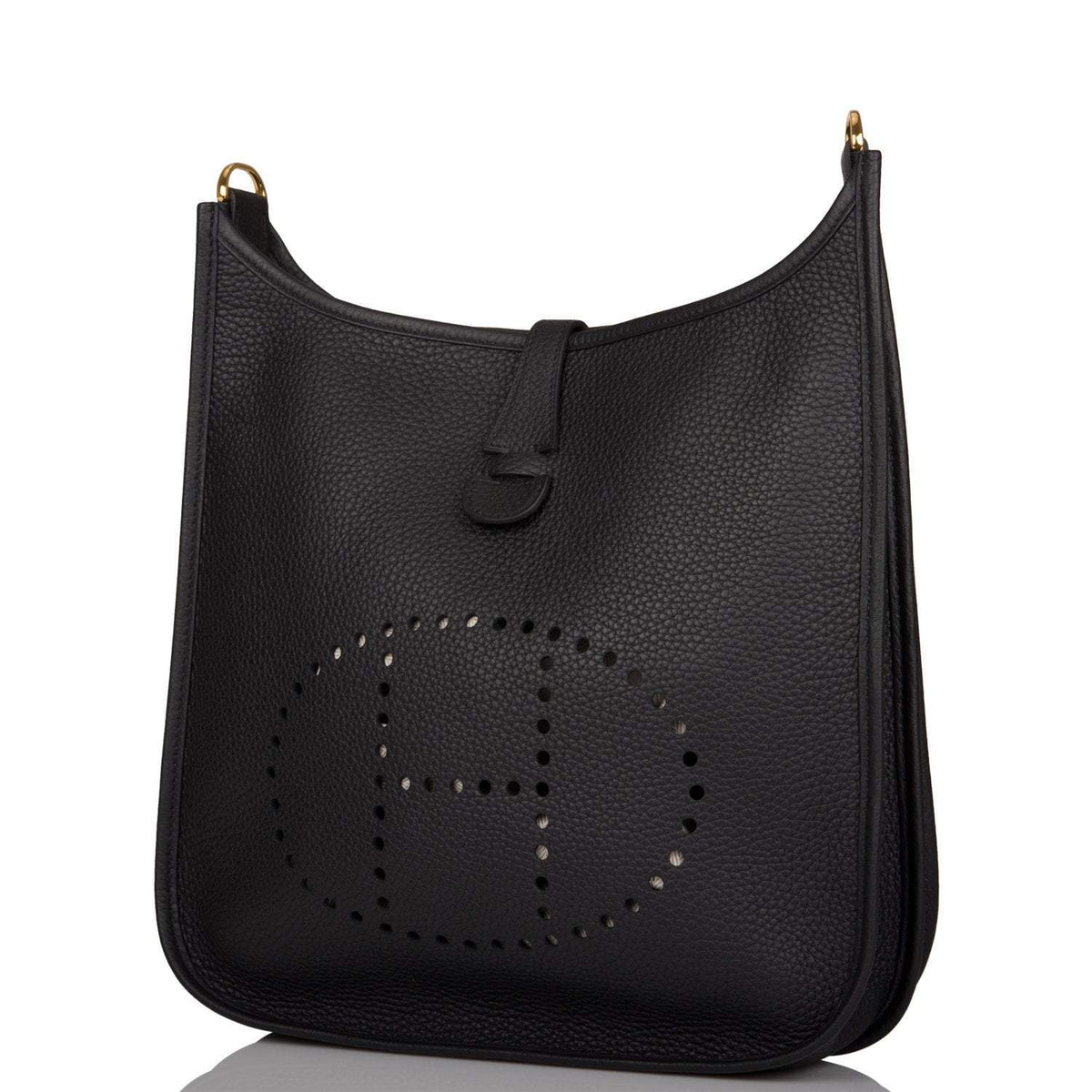 Hermes Evelyne III PM Black Clemence Gold Hardware