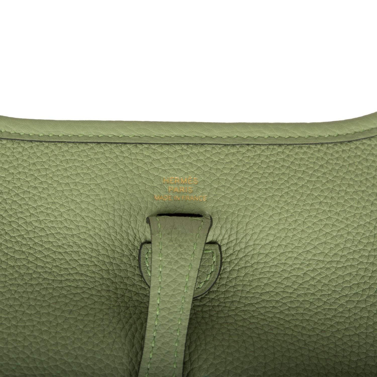 Hermes Evelyne TPM Vert Criquet Clemence Gold Hardware