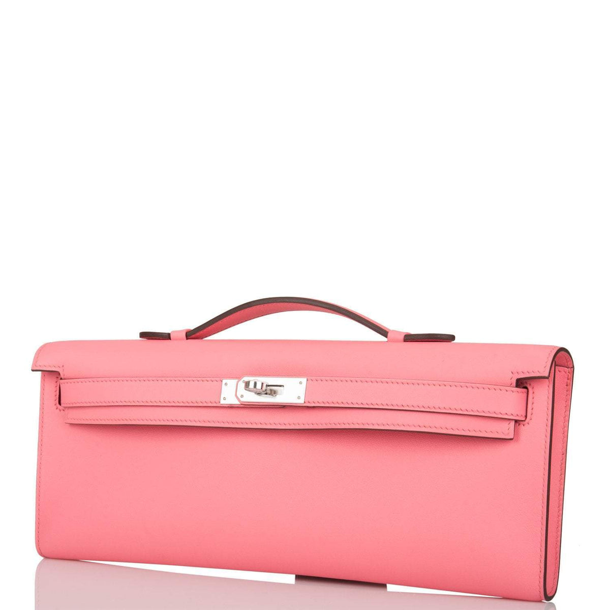 Hermes Rose D'ete Swift Kelly Cut Palladium Hardware