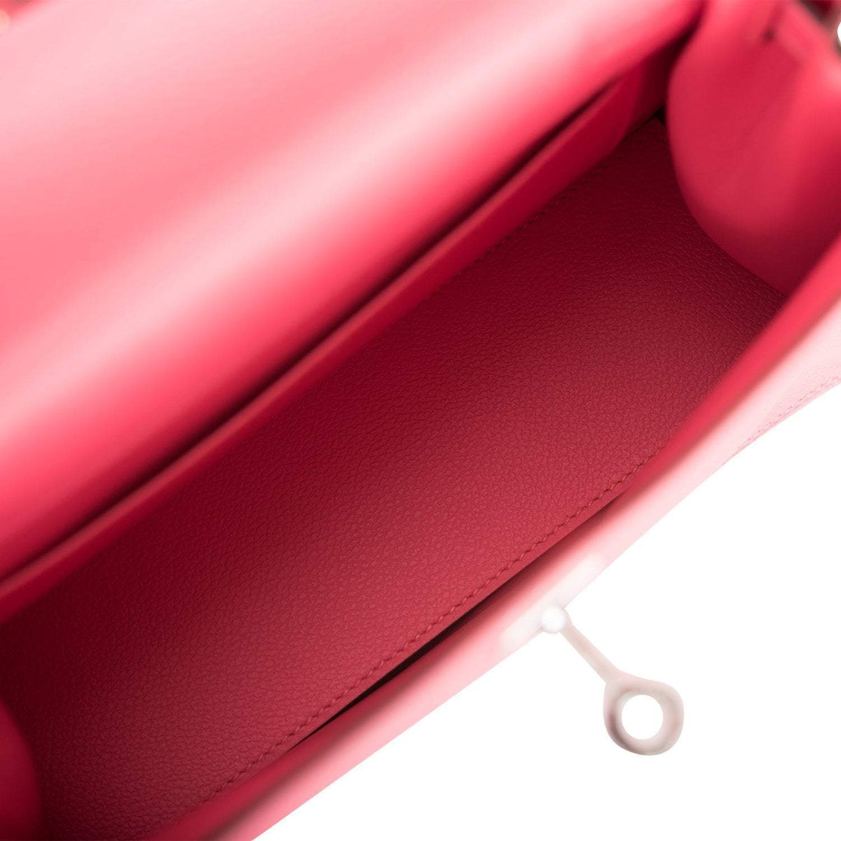 Hermes Rose Azalee Evercolor Kelly Danse Palladium Hardware