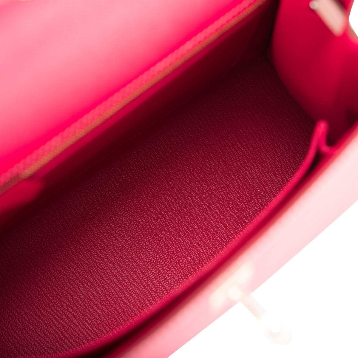 Hermes Kelly 25cm Bi-Color Rose Extreme and Craie Epsom Sellier Permabrass Hardware