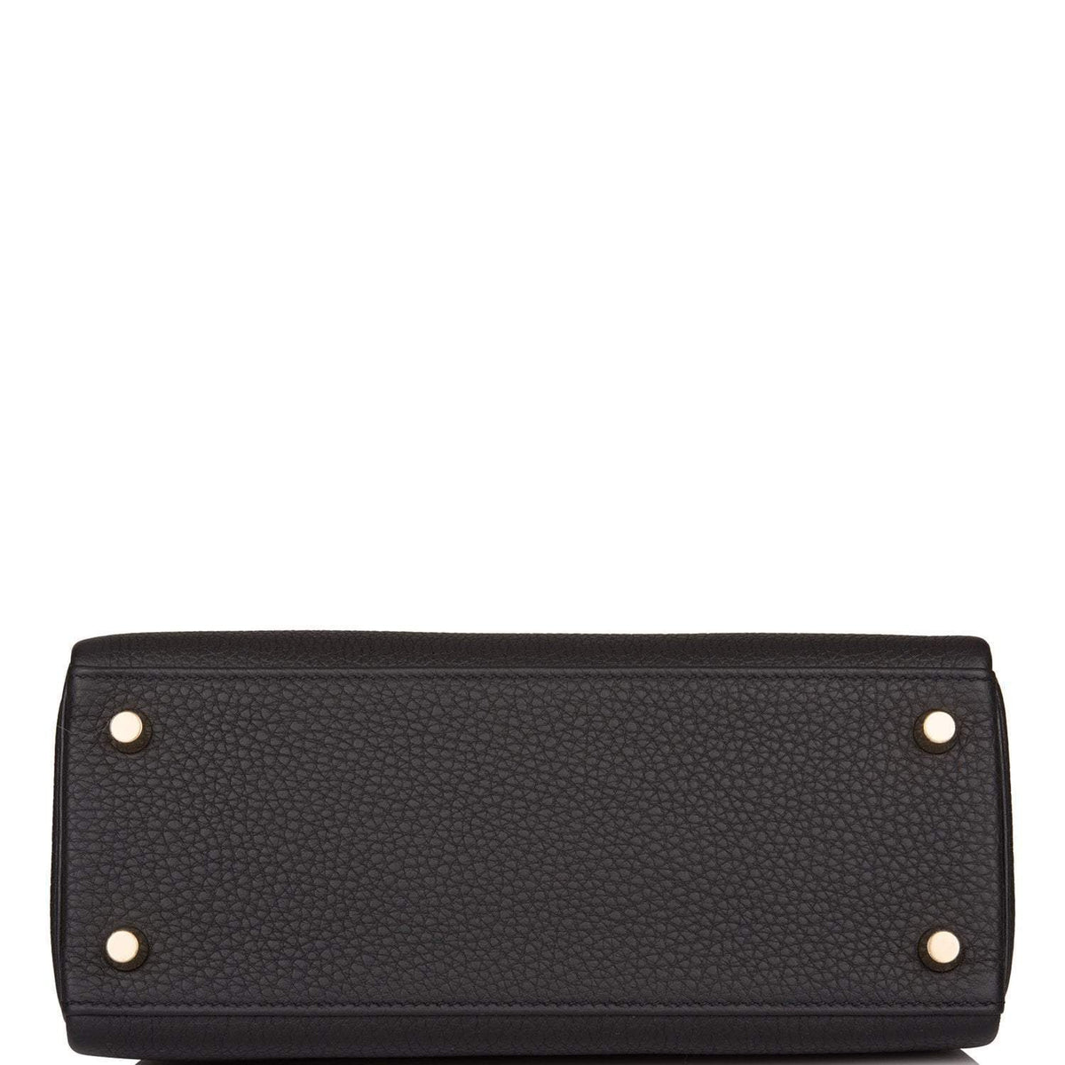 Hermes Kelly Retourne 25 Black Togo Gold Hardware