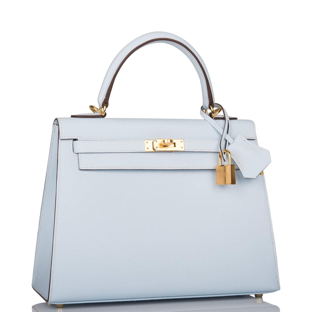 Hermes Bleu Brume Epsom Sellier Kelly 25cm Gold Hardware