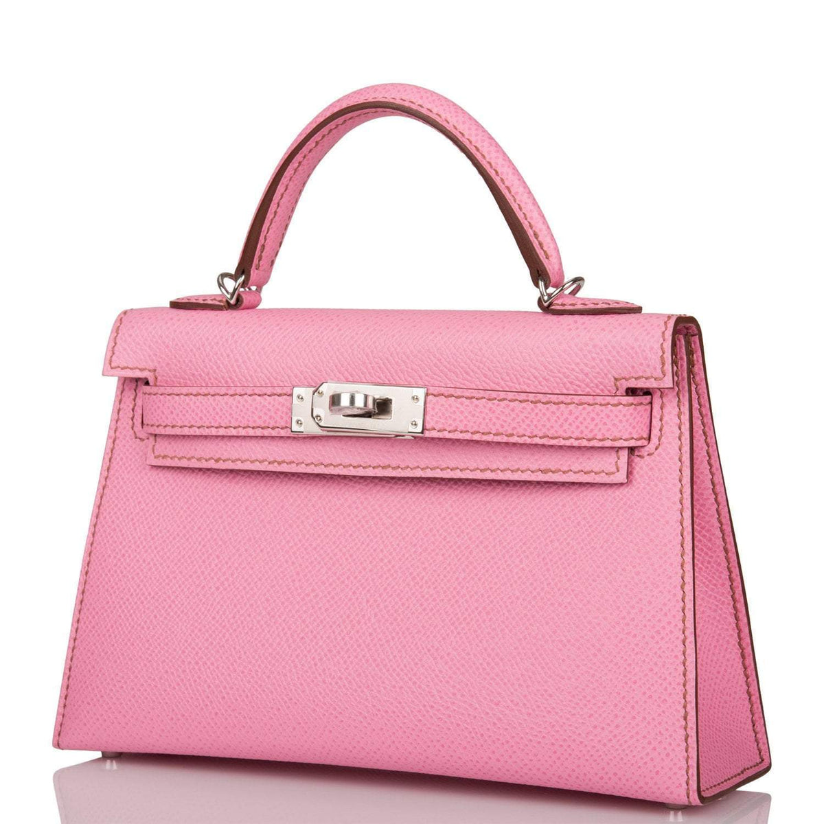 Hermes Bubblegum 5p Epsom Sellier Kelly 20cm Palladium Hardware