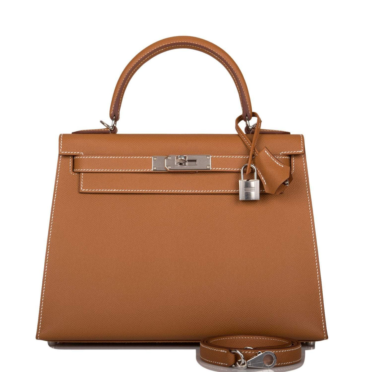 Hermes Gold Epsom Sellier Kelly 28cm Palladium Hardware