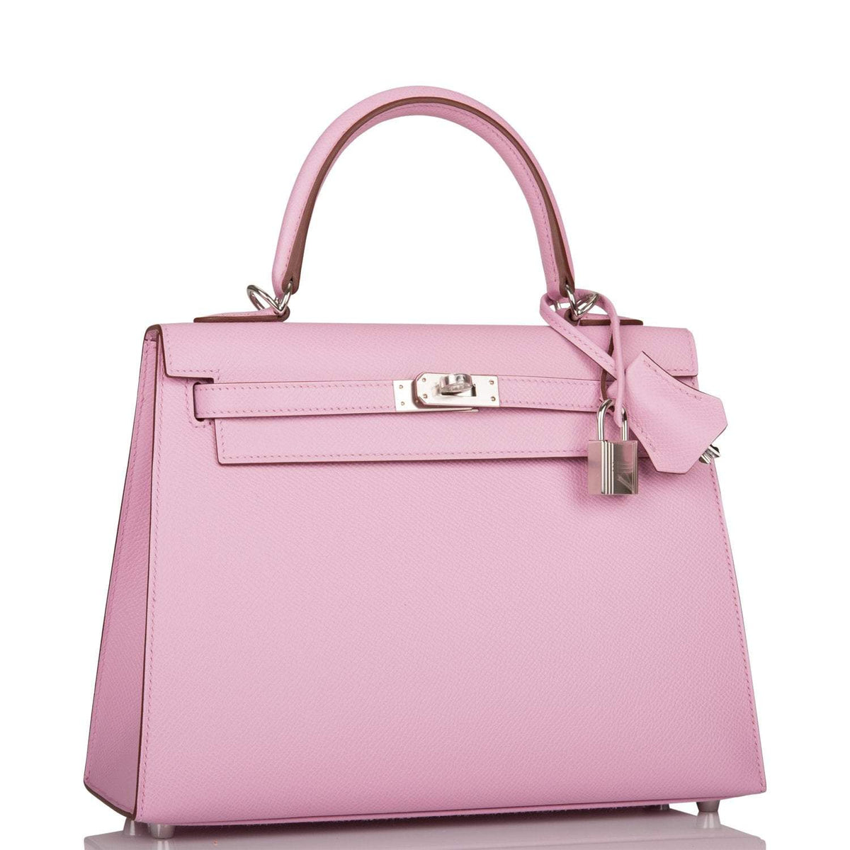Hermes Mauve Sylvestre Epsom Sellier Kelly 25cm Palladium Hardware