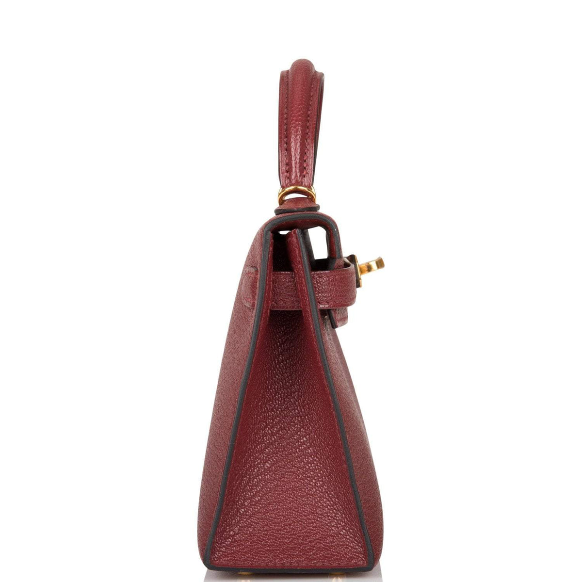 Hermes Rouge H Chevre Sellier Kelly 20cm Gold Hardware