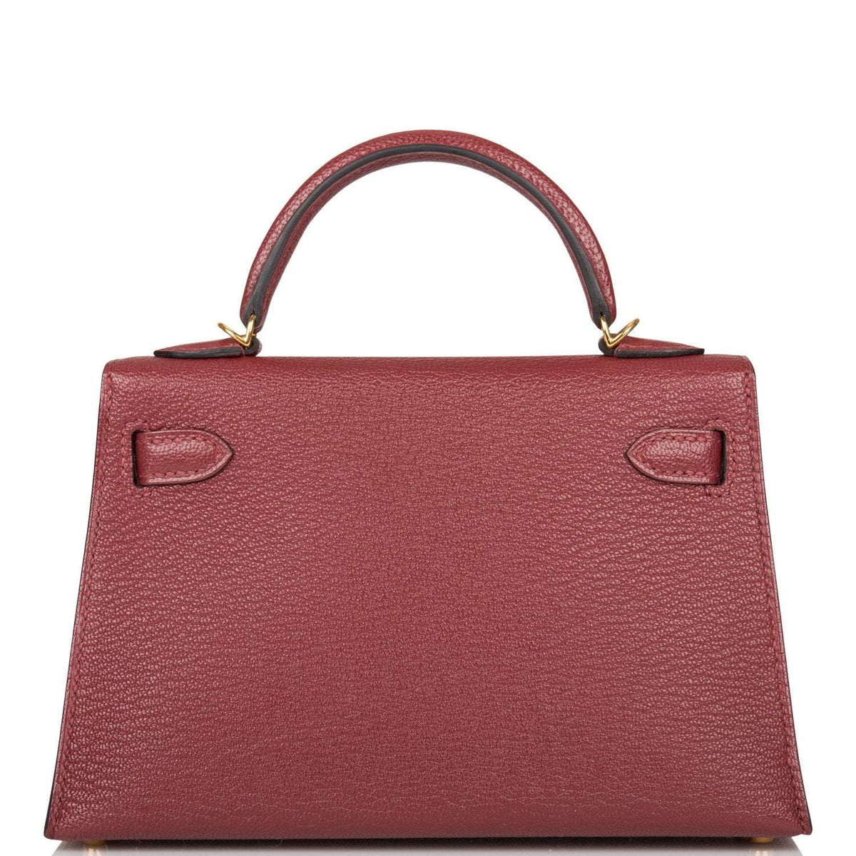 Hermes Rouge H Chevre Sellier Kelly 20cm Gold Hardware