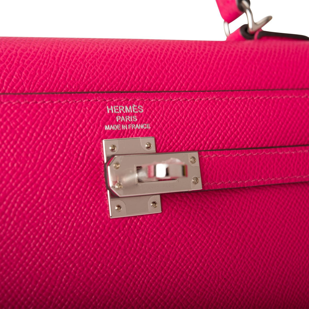 Hermes Rose Mexico Epsom Sellier Kelly 25cm Palladium Hardware