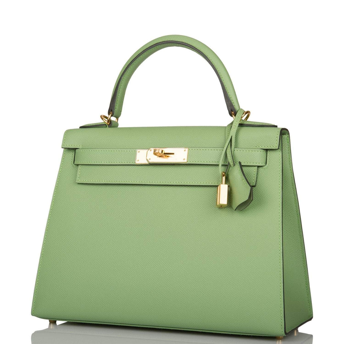 Hermes Vert Criquet Epsom Sellier Kelly 28cm Gold Hardware