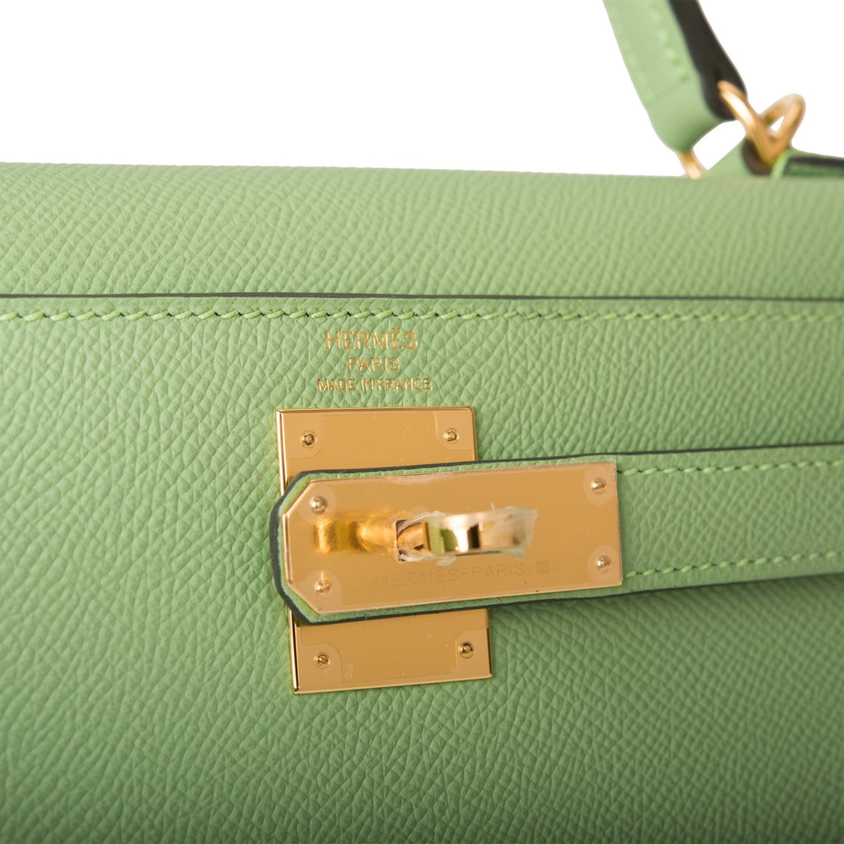 Hermes Vert Criquet Epsom Sellier Kelly 28cm Gold Hardware