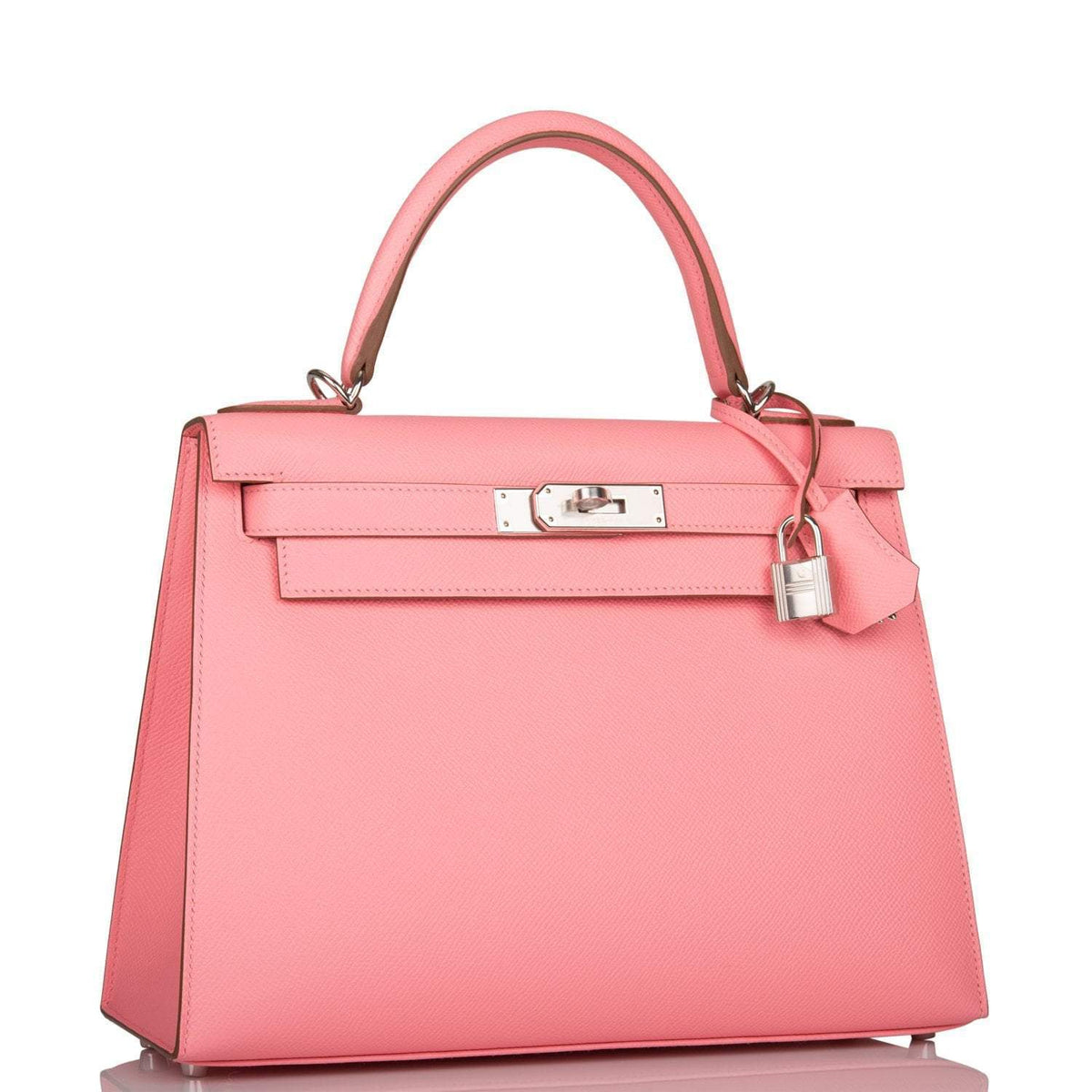 Hermes Rose Confetti Epsom Sellier Kelly 28cm Palladium Hardware