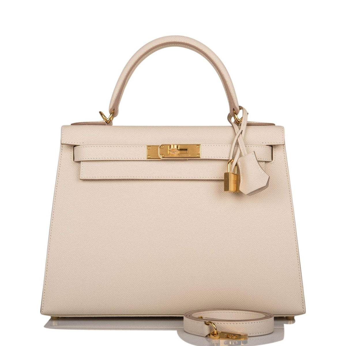 Hermes Craie Epsom Sellier Kelly 28cm Gold Hardware