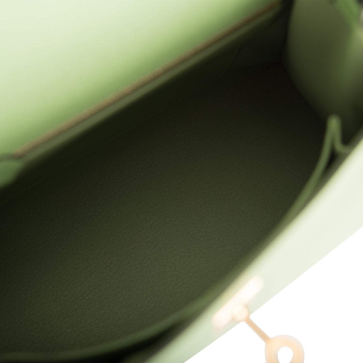 Hermes Vert Criquet Epsom Sellier Kelly 25cm Gold Hardware