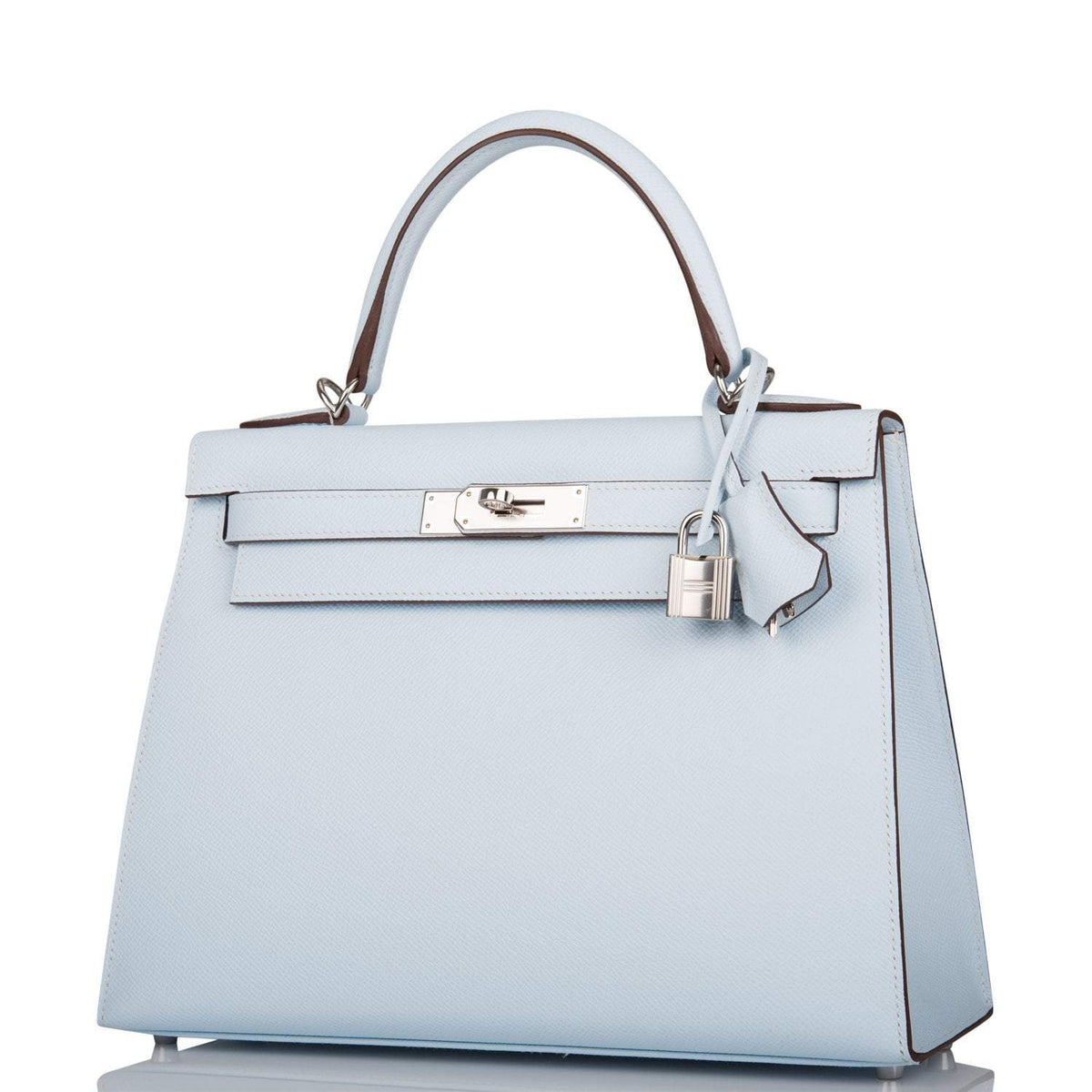 Hermes Bleu Brume Epsom Sellier Kelly 28cm Palladium Hardware